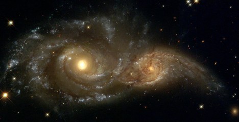 A_Grazing_Encounter_Between_Two_Spiral_Galaxies